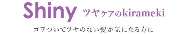 ゴワついてツヤのない髪が気になる方に