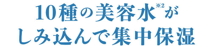 10種の美容水がしみ込んで集中保湿