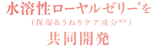 水溶性ローヤルゼリーを共同開発